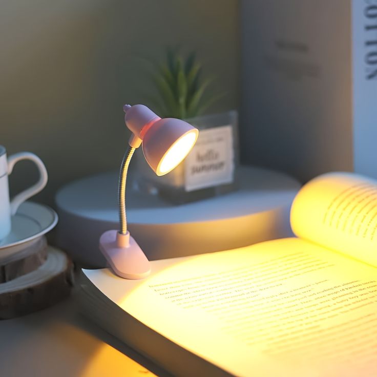 Mini LED Clamp Lamp | USB-Powered Desk Light | Adjustable Flexible Neck | Strong Clamp Base ( Random Color)
