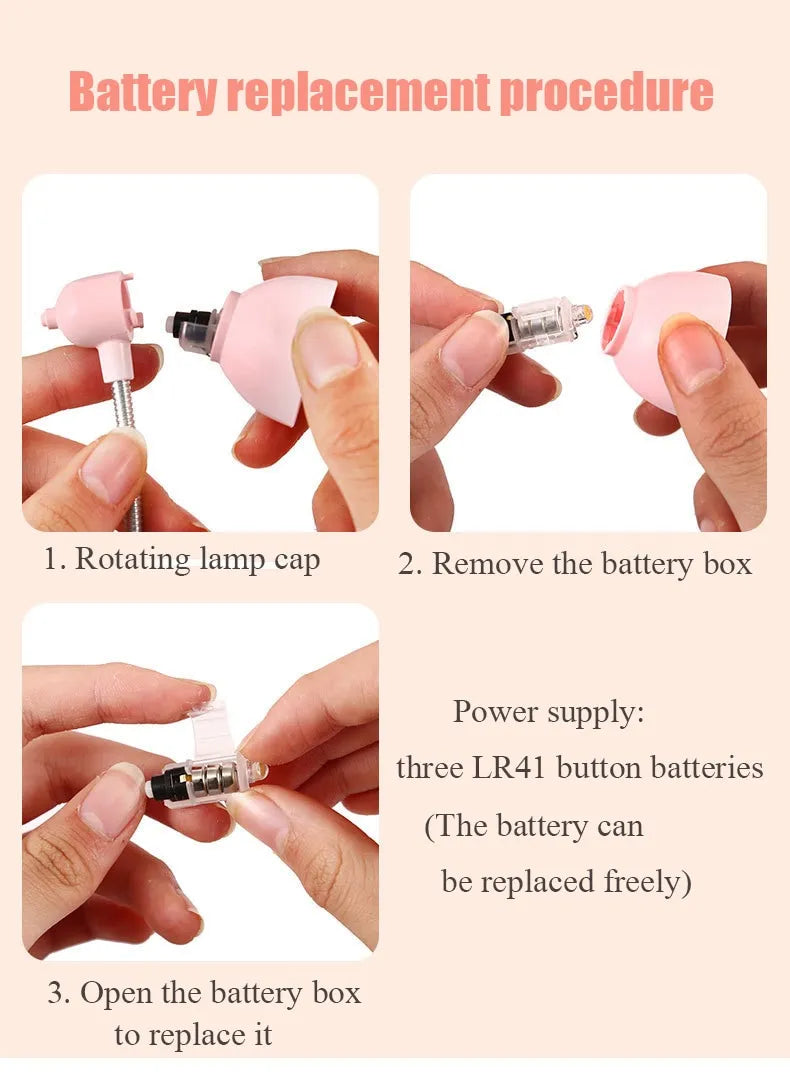 Mini LED Clamp Lamp | USB-Powered Desk Light | Adjustable Flexible Neck | Strong Clamp Base ( Random Color)