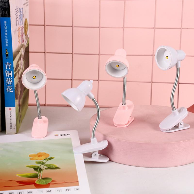 Mini LED Clamp Lamp | USB-Powered Desk Light | Adjustable Flexible Neck | Strong Clamp Base ( Random Color)