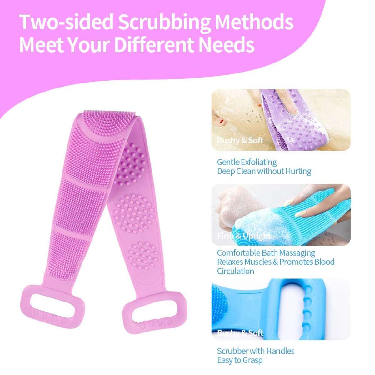 Double Side Bath Towel Scrubber