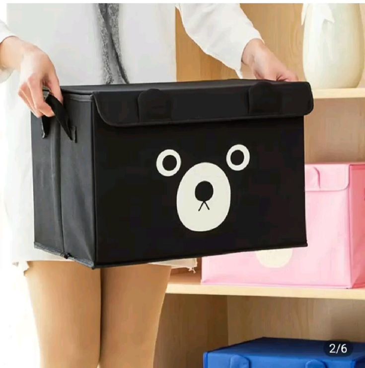 Panda Folding Storage | Storage for Kids Toys | Wardrobe Box | Random Color