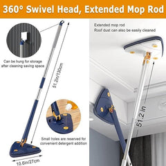 360° Rotatable Cleaning Mop With Stainless Steel Long Handle