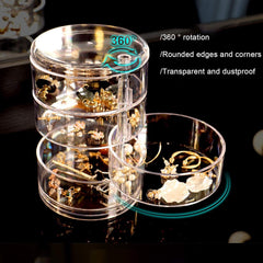 5 Layers Jewelry Organizer Box | 360 deg Rotating Showcase Storage Organizer