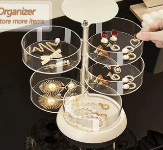5 Layers Jewelry Organizer Box | 360 deg Rotating Showcase...