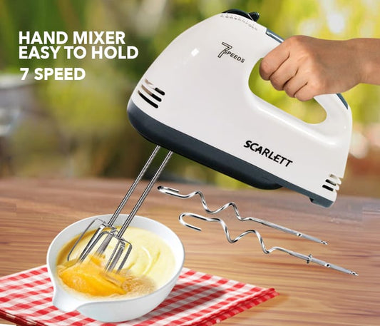 DH-133 Scarlett Multifunctional 7 Speed Mini Mixer Egg Beater Automatic Cream Food Cake Baking Dough Mixer