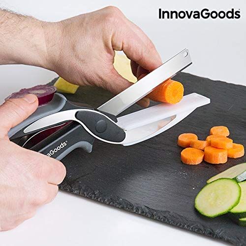 2 In 1|Clever Cutter Kitchen Scissors|Quick Vegetable Cutter|Chopper
