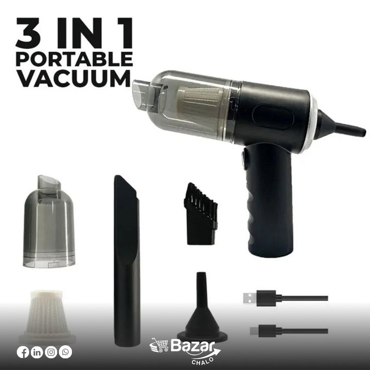 3 In 1 Portable Vacuum Cleaner