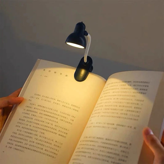 Mini LED Clamp Lamp | USB-Powered Desk Light | Adjustable Flexible Neck | Strong Clamp Base ( Random Color)